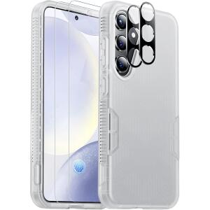 SPIDERCASE Heavy Duty Shockproof Phone Case for Galaxy S24 Plus 2024, Matte Clear