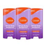 Lume Whole Body Deodorant, 2.6 Ounce (Pack of 3) (Lavendar Sage), Smooth Solid Stick, 72 Hour Odor Control, Aluminum Free, Baking Soda Free and Skin Loving