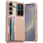 ATATOO for Samsung Galaxy S24+ Plus Case with Card Holder 6.7"​ , Rose Gold