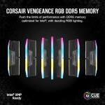 CORSAIR VENGEANCE RGB DDR5 RAM 64GB 2x32GB Desktop Computer Memory - Black