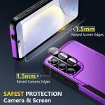 SPIDERCASE Heavy Duty Shockproof Phone Case for Galaxy S24 Plus 2024, Dark Purple