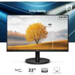 PHILIPS 22 inch Class Thin Full HD (1920 x 1080) Monitor (221V8LB)