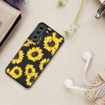 LETO Galaxy S22 Case,Luxury Flip Folio Leather Wallet Case Cover 6.1" Blooming Sunflowers