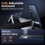 SPIDERCASE Magnetic for Samsung Galaxy S23 Ultra Case,6.8"​ - Dark Blue