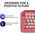 Logitech POP Mechanical Wireless Keyboard with Customizable Emoji Keys - Heartbreaker Rose