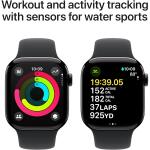 Apple Watch Series 10 Jet Black Aluminium Case with Black Sport Band