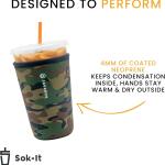 Sok It Java Sok Iced Coffee & Cold Soda Insulated Neoprene Cup Sleeve (Horcrux, Medium: 2228oz)