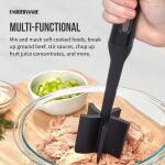 Farberware Professional Heat Resistant Nylon Meat and Potato Masher 10 Inch (Black)