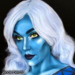 Mehron Makeup Paradise AQ (40 g, Sky): Water-activated face and body paint for stage, screen, special FX, beauty, cosplay, and Halloween.