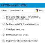 HP OfficeJet Pro 9110b Wireless Color Inkjet Printer