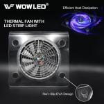 WOWLED Cooling Fan Mini 3 Keys Control Gaming USB RGB LED Cooler Thermal Fan Pad