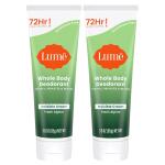 Lume Whole Body Deodorant, Fresh Alpine, 3.0 ounce (Pack of 2), Invisible Cream Tube, 72 Hour Odor Control, Aluminum Free, Baking Soda Free, Skin Safe