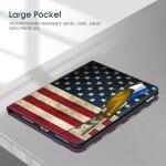 Fintie Case for iPad 10th Generation 10.9 Inch (2022), Multi-Angle Viewing Protective Stand Cover with Pencil Holder & Pocket, Auto Sleep/Wake (US Flag)