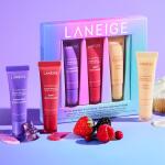 LANEIGE Lip Glowy Balm with Shea Butter, Hydrate, Glossy, Lightweight, Moisturize & Tint, On the Glow Balm Trio