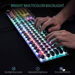 AULA F2088 Typewriter Style Mechanical Gaming Keyboard Blue Switches