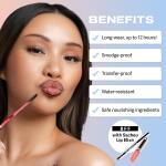 Sacheu Lip Liner Stay N, For All Skin Types, PLUMped, Peel Off Lip Liner Tattoo, Peel Off Lip Stain, Long Lasting Lip Stain Peel Off, Infused with Hyaluronic Acid & Vitamin E