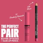 NYX PROFESSIONAL MAKEUP Butter Gloss, Strawberry Cheesecake (Warm Pink), Non Sticky Lip Gloss