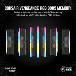 CORSAIR VENGEANCE RGB DDR5 RAM 32GB 2x16GB Computer Memory - Black