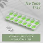 ChefAide Ice Cube Tray with Lid, 4 Pack Durable Stackable Ice Cube Trays