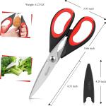 iBayam Kitchen Scissors, Heavy Duty AllPurpose Meat and Poultry Shears, 2 Pack (Black Red, Black Gray)