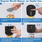 Vacuum Sealer Kit for Electric Mason Jars Wide Mouth and Regular Mouth