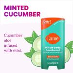 Lume Whole Body Deodorant, Minted Cucumber, 2.6 Ounce (Pack of 3), Smooth Solid Stick, 72 Hour Odor Control, Aluminum Free, Baking Soda Free and Skin Loving