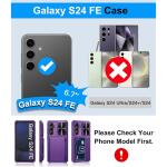 BXYJY for Samsung Galaxy S24 Wallet Case, Built-in Card Holder 2024, Dark Purple