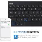 Arteck Bluetooth Keyboard, Stainless Steel Universal