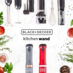 BLACK+DECKER Kitchen Wand Cordless Immersion Blender 6-in-1 Multi Tool Set