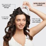 Kitsch Satin Heatless Curling Set (Marble): Overnight hair curlers for heatless curls. Soft curlers and a headband for no-heat styling while you sleep.