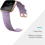 Fitbit Versa Special Edition Smart Watch (S & L Bands Included) - Lavender Woven