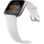 Fitbit Versa Lite Edition Smart Watch (S and L Bands Included) - White/Silver Aluminum