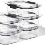 Rubbermaid Brilliance BPA Free Food Storage Containers with Lids 675 ML