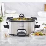 Crock Pot 7 Quart Oval Manual Slow Cooker, Stainless Steel (SCV700SBR) Versatile Cookware for Large Families or Entertaining.