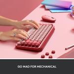 Logitech POP Mechanical Wireless Keyboard with Customizable Emoji Keys - Heartbreaker Rose