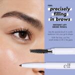 e.l.f., Instant Lift Brow Pencil 0.006 Oz, Dual Sided, Precise, Fine Tip, Shapes, Defines, Fills Brows, Contours, Combs, Tames, Taupe