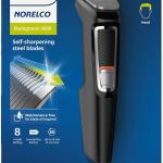 Philips Norelco Multi Groomer All in One Trimmer Series 3000, 13 Piece Mens Grooming Kit for Beard, MG3740/40, Face, Nose, Ear Hair Trimmer and Hair Clipper, NO Blade Oil Needed