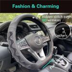 PINCTROT D Shaped 14 Inch Steering Wheel Cover Great Grip