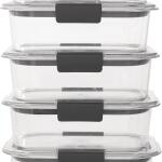 Rubbermaid Brilliance Food Storage Containers, Set of 5 (3.2 Cup), BPA Free, Airtight Lids, Ideal for Meal Prep, Lunch, & Leftovers.