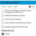 HP OfficeJet 8015e Wireless Color All-in-One Printer - White