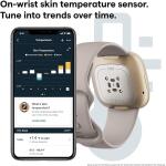 Fitbit Sense Health & Fitness Smartwatch S & L Bands Included) -White/Gold