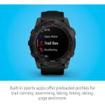 Garmin fenix 7X Sapphire Solar Smartwatch Black DLC Titanium w/ Black Band