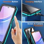 SPIDERCASE for Samsung Galaxy A15 5G Case Waterproof -Teal