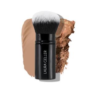 LAURA GELLER NEW YORK Retractable Airbrush Kabuki Brush for Liquid, Cream and Powder Face Makeup & Foundation for All Face Makeup With Aluminum Handle