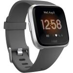 Fitbit Versa Lite Edition Smart Watch (S and L Bands Included) - Charcoal/Silver Aluminum