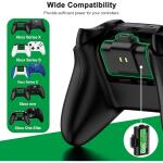 DINOSTRIKE Rechargeable Xbox Controller Battery Pack with 4 Back Covers and a USB C Charging Cable