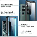 SPIDERCASE Designed for Samsung Galaxy S22 Ultra, S22 Ultra 5G 6.8''​ Case 2022, Blue/Clear