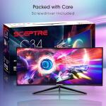 Sceptre 34-inch Curved Ultrawide WQHD Monitor