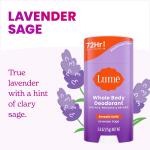 Lume Whole Body Deodorant, Lavendar Sage, 2.6 Ounce (Pack of 2), Smooth Solid Stick, 72 Hour Odor Control, Aluminum Free, Baking Soda Free and Skin Safe