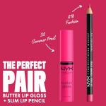 NYX PROFESSIONAL MAKEUP Butter Gloss, Summer Fruit (Hot Pink), Non Sticky Lip Gloss